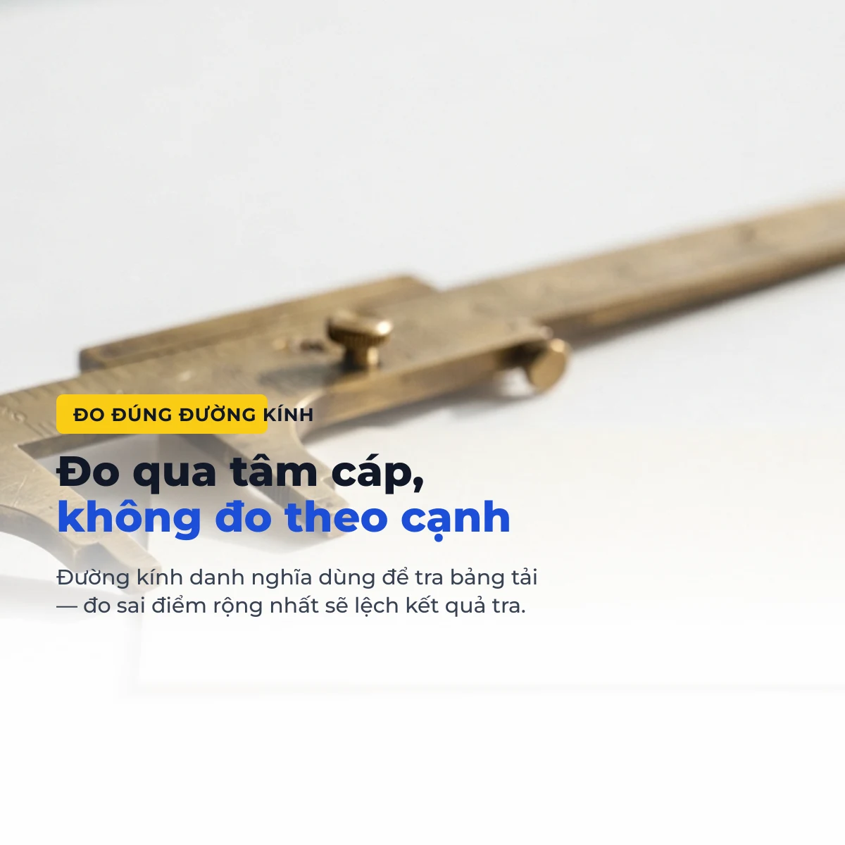Cách đo đường kính cáp thép đúng, đo qua tâm
